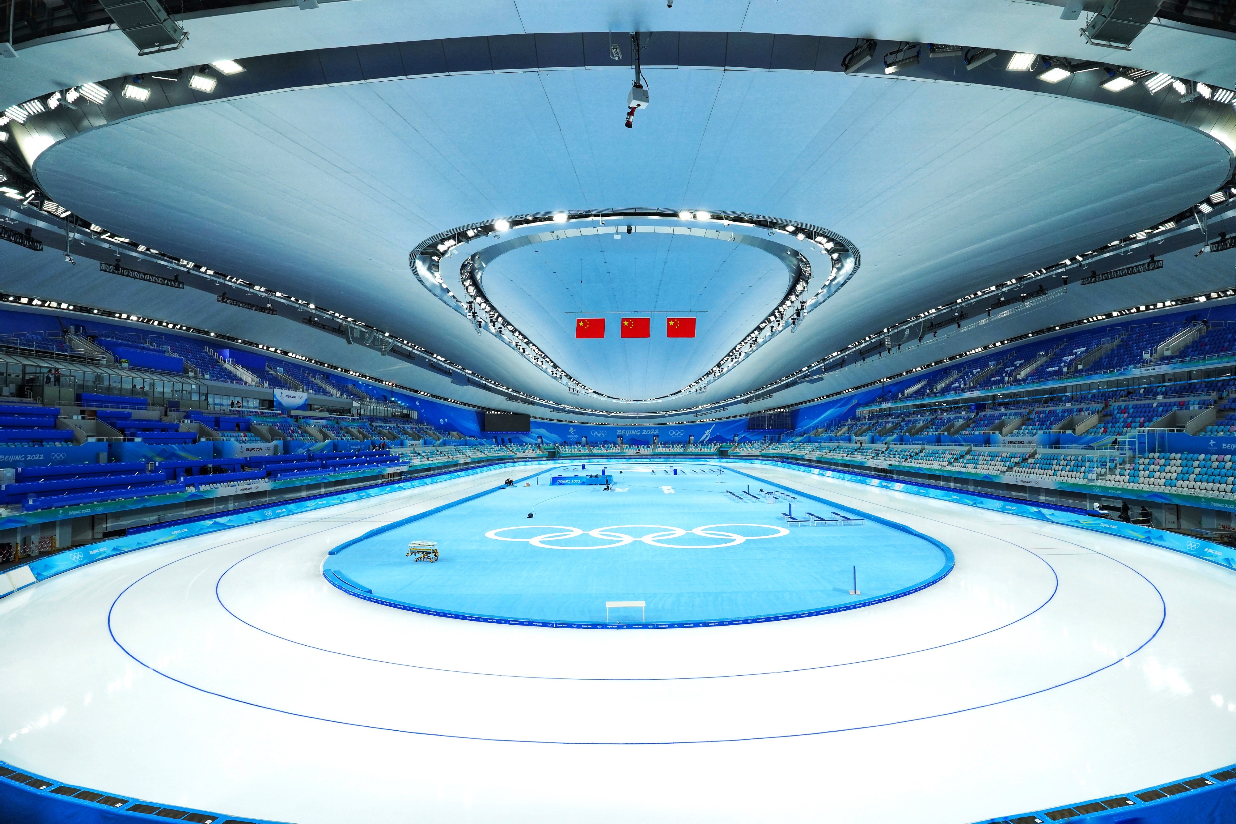 △國(guó)家速滑館，2022年1月4日，習(xí)近平總書(shū)記到這里調(diào)研。(圖/總臺(tái)國(guó)廣記者李晉拍攝)