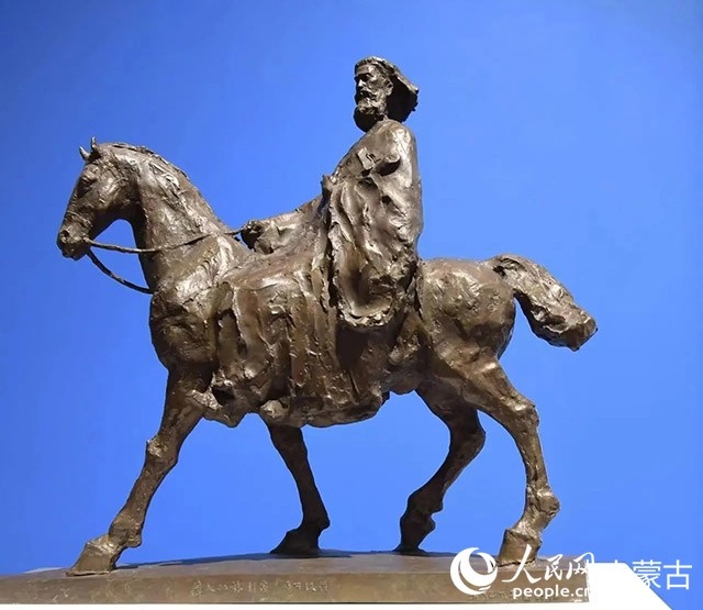 吳為山作品《馬可波羅》。人民網(wǎng)記者 富麗娟攝