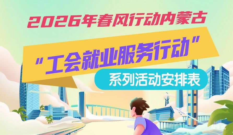 2026年春風(fēng)行動內(nèi)蒙古“工會就業(yè)服務(wù)行動”系列活動1月25日來啦，線上+線下雙軌齊行，好崗“零距離”