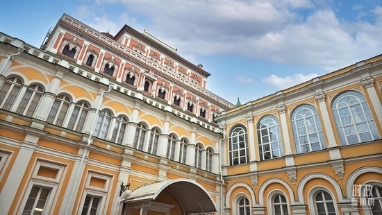  △當(dāng)?shù)貢r(shí)間3月21日，莫斯科，克里姆林宮。（總臺(tái)央廣記者潘毅拍攝）