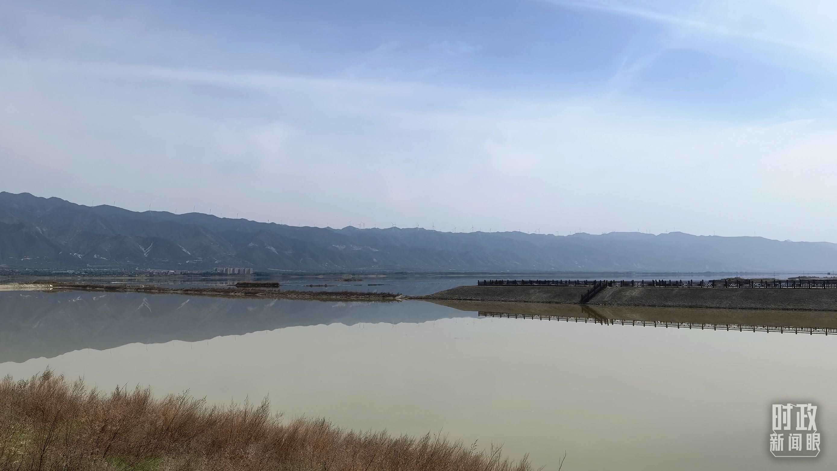 △運(yùn)城鹽湖。（總臺央視記者馬亞陽拍攝）