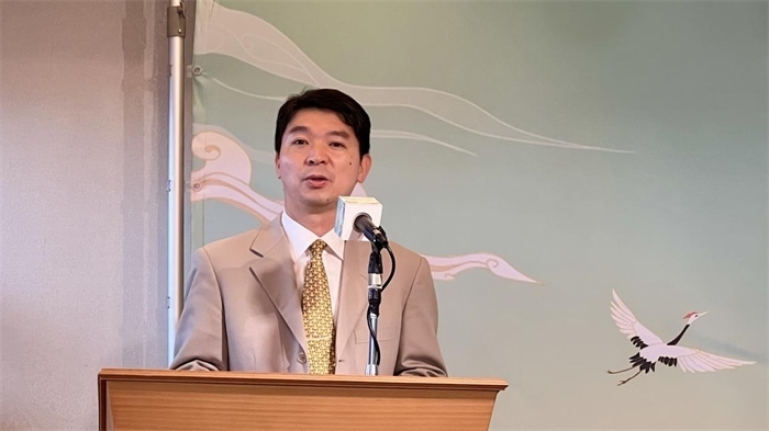 中國駐東京旅游辦事處主任歐陽安致辭。中國駐東京旅游辦事處供圖