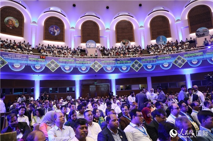 7月13日，達(dá)舍爾甘地污水處理廠項(xiàng)目竣工典禮舉行。人民網(wǎng)記者 孫廣勇攝