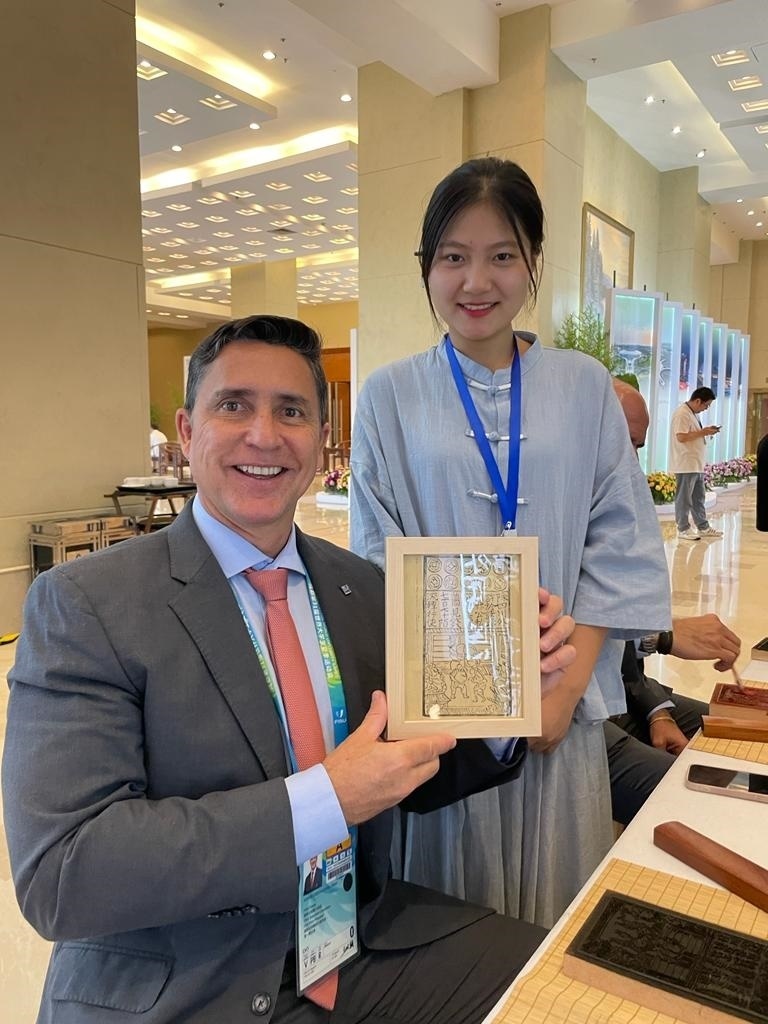 巴西大學(xué)生體育聯(lián)合會主席盧西亞諾·卡布拉爾。受訪者供圖