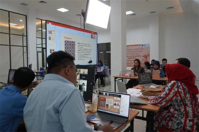 活動現(xiàn)場。供圖：印尼三一一大學孔子學院