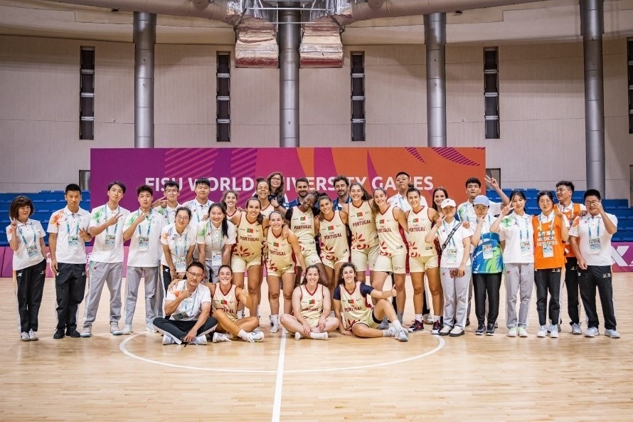 成都大運會葡萄牙女子籃球隊。 受訪者供圖