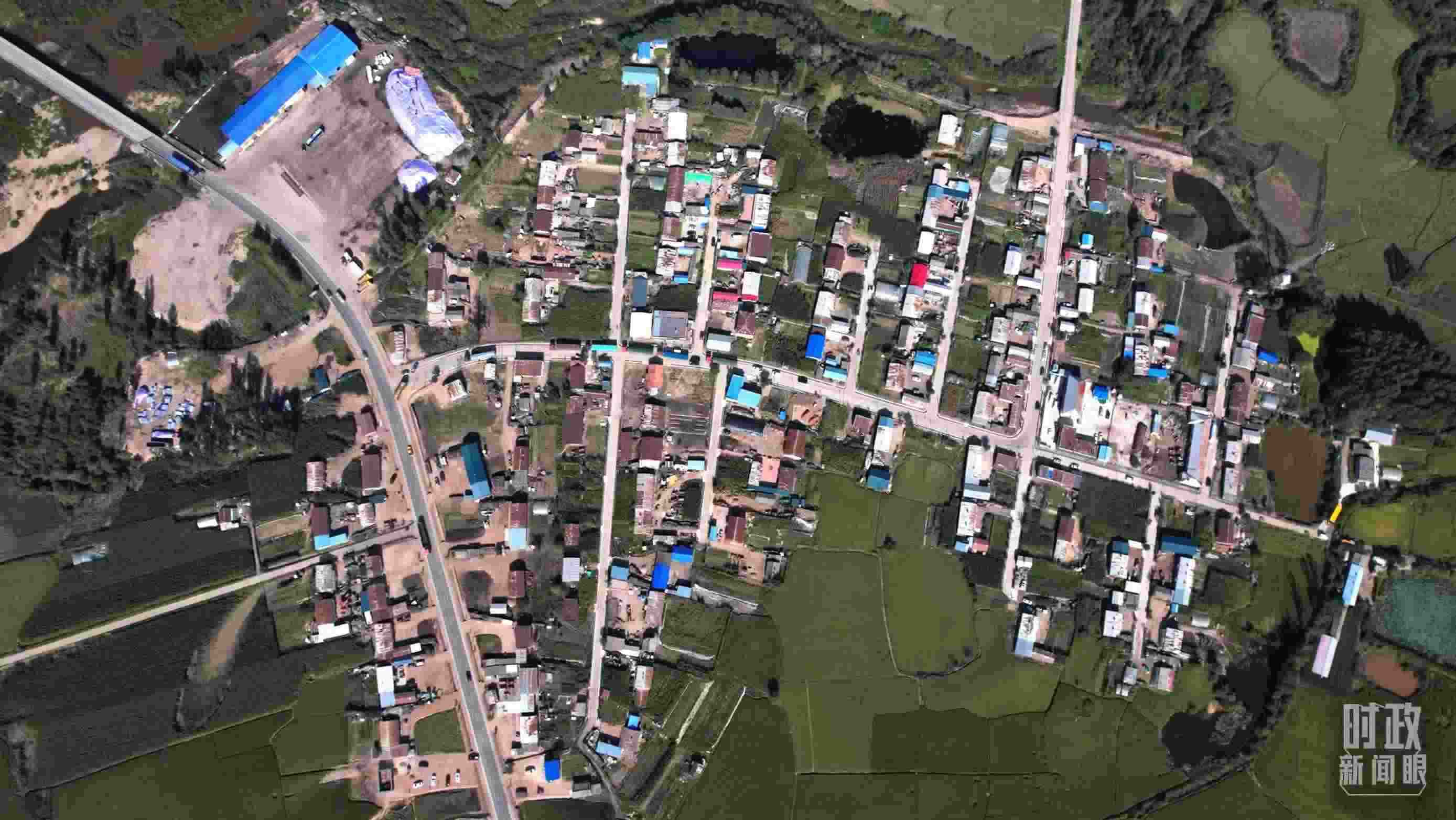 △9月7日，龍王廟村航拍。（總臺國廣記者李晉拍攝）