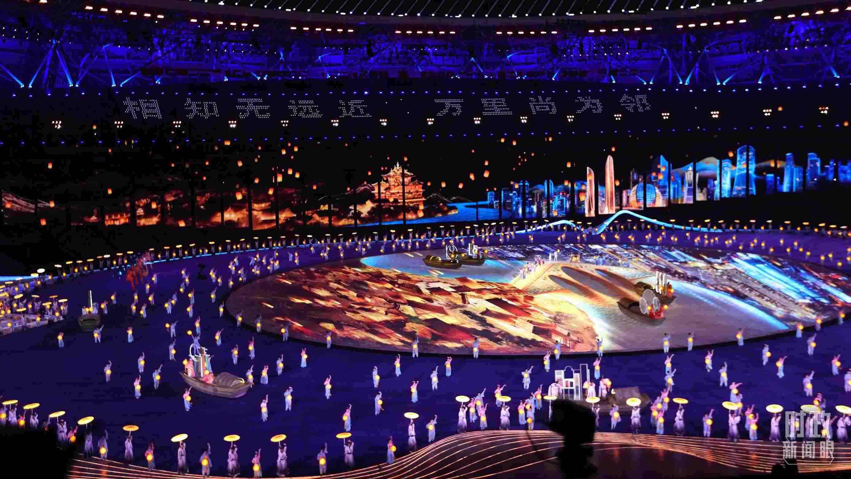 △杭州第19屆亞運(yùn)會(huì)開幕式。（總臺(tái)央視記者魏幫軍拍攝）