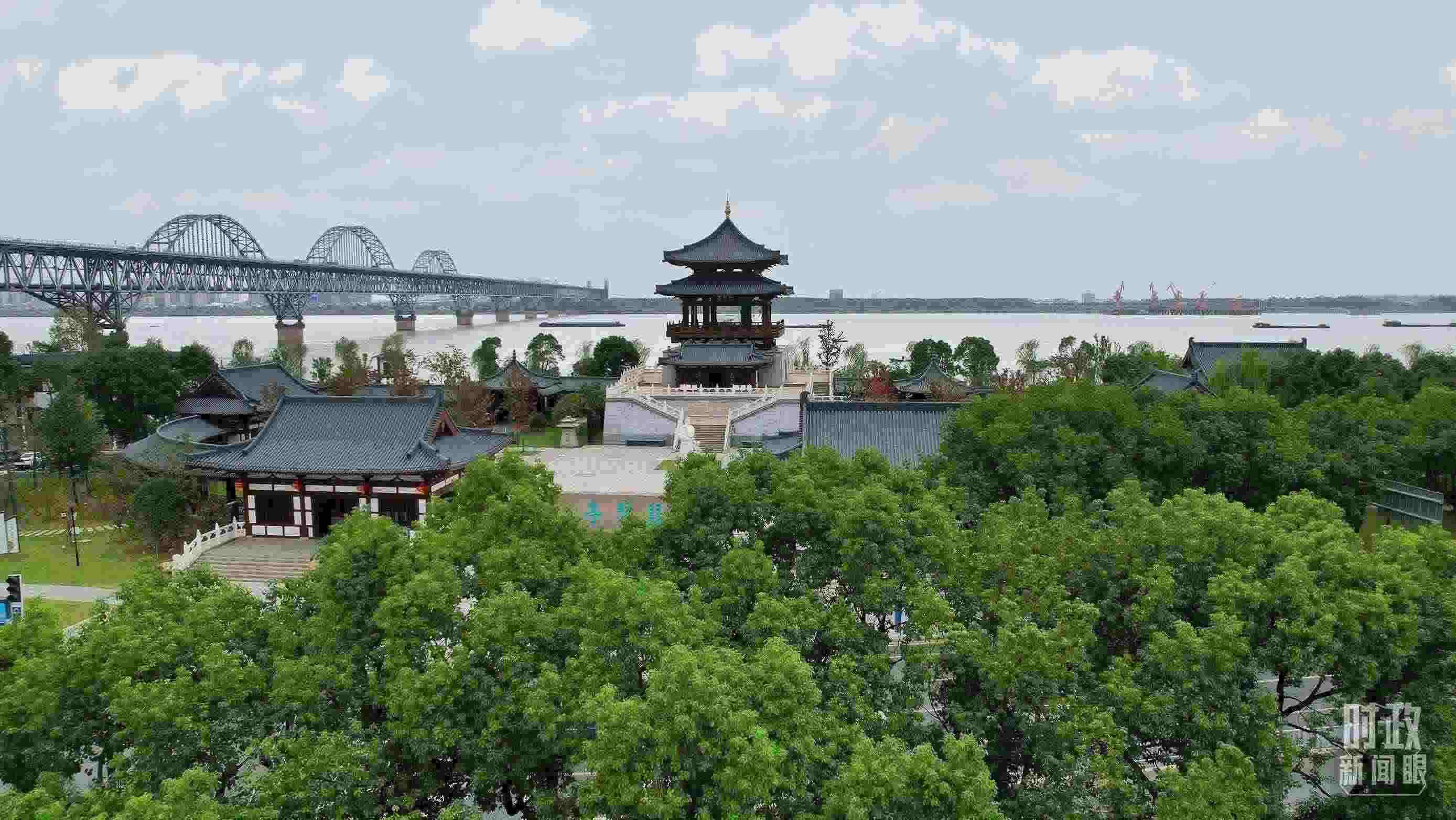 △長江國家文化公園九江城區(qū)段。（總臺記者劉陽拍攝）