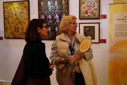 游客觀賞。布達(dá)佩斯中國(guó)文化中心供圖