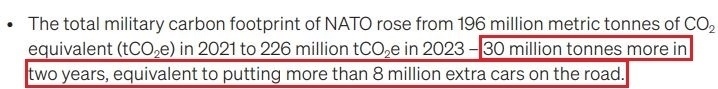 看看北約的“碳足跡”，就知道西方的氣候承諾有多扯