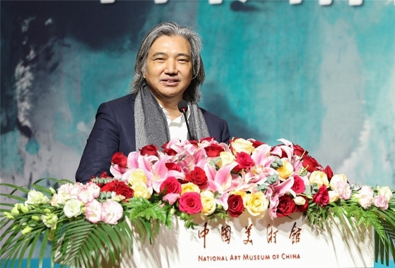 吳為山致辭。主辦方供圖