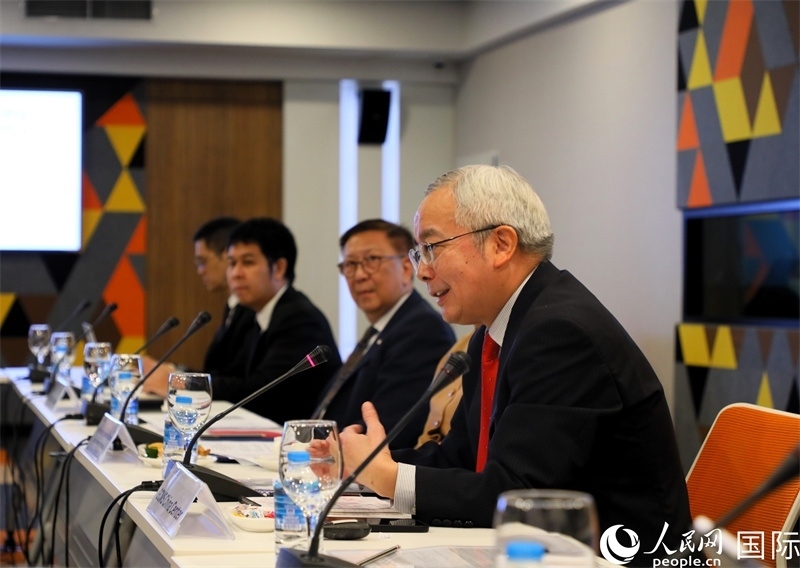 中國國際問題研究院副院長榮鷹致開幕辭。人民網(wǎng)記者 白元琪攝