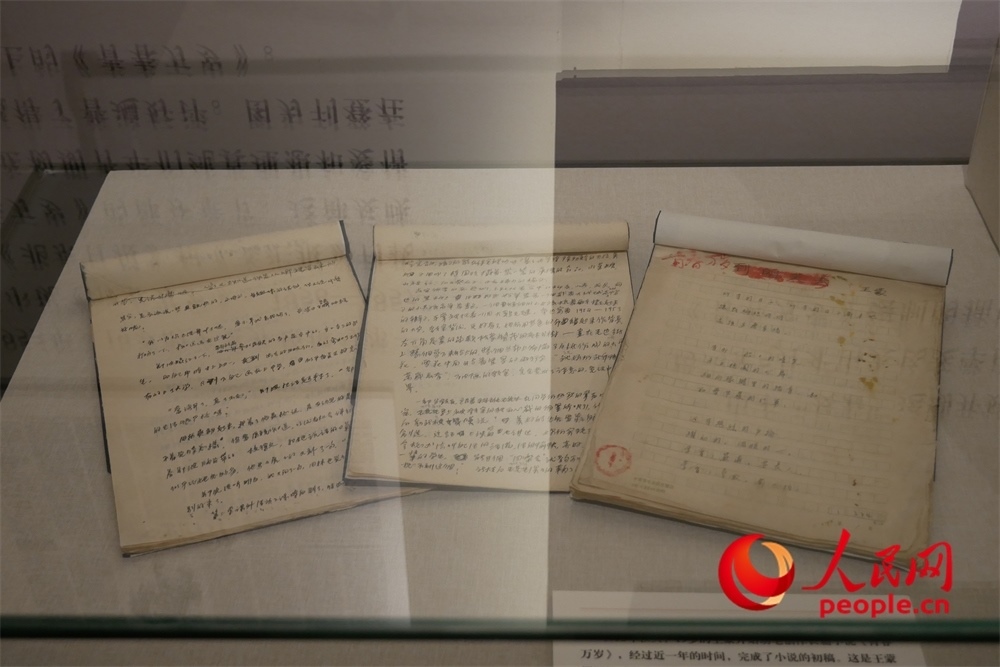 《青春萬歲》手稿。人民網(wǎng)記者 韋衍行攝