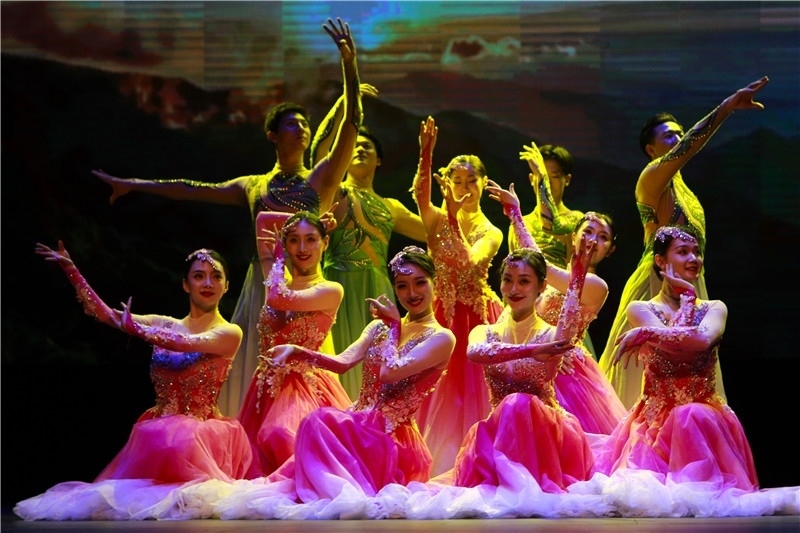 2024年“四海同春”慰?jī)S訪演團(tuán)亞太團(tuán)新西蘭惠靈頓演出現(xiàn)場(chǎng)。圖片由陸欣讌、孟韜、葉勇提供