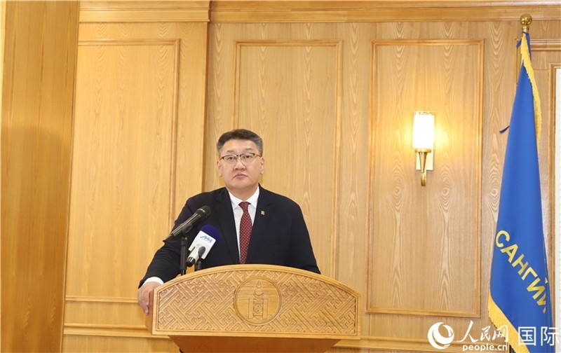 扎布赫楞部長致辭。人民網(wǎng)記者 霍文攝