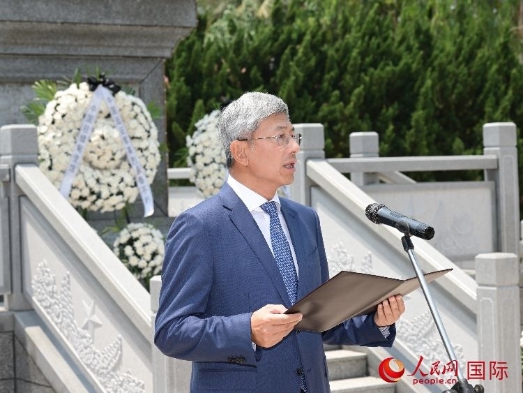 陳海大使發(fā)表致辭。人民網(wǎng)記者 謝佳君攝