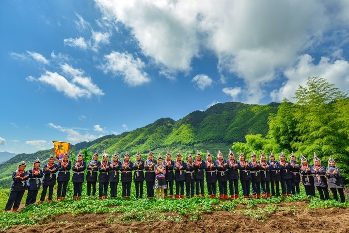 景寧渤海鎮(zhèn)安亭村畬歌嘹亮。供圖 共享聯(lián)盟·景寧