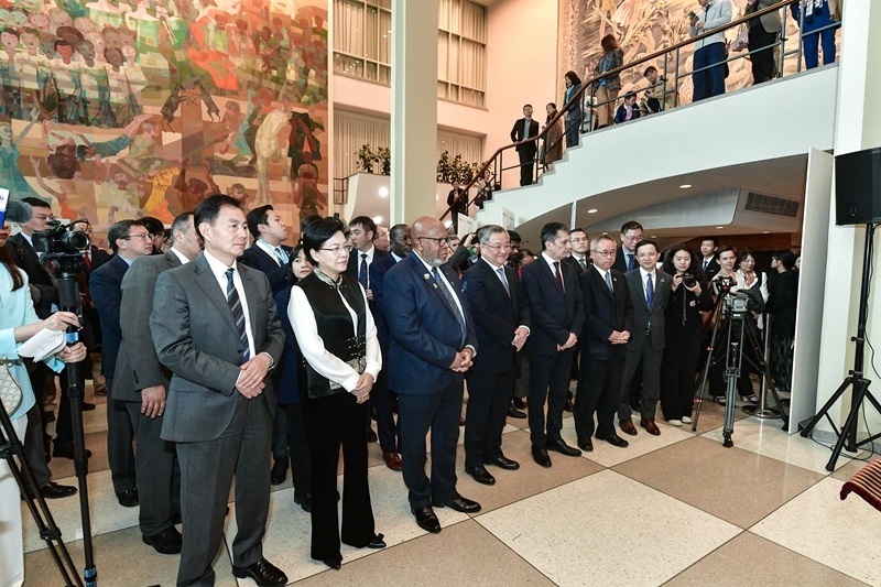 圖為“遇鑒漢字，和合共生”漢字展活動現(xiàn)場。（主辦方供圖）