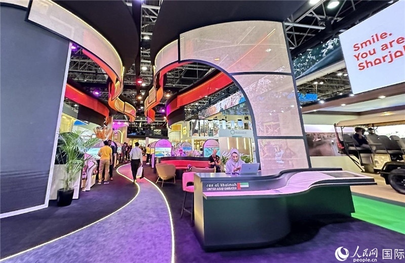 阿聯(lián)酋沙迦展臺。人民網(wǎng)記者管克江攝
