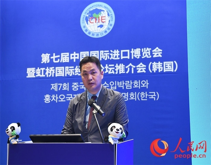 在華韓國創(chuàng)新中心代表金鐘文發(fā)言。 人民網(wǎng) 程安康攝