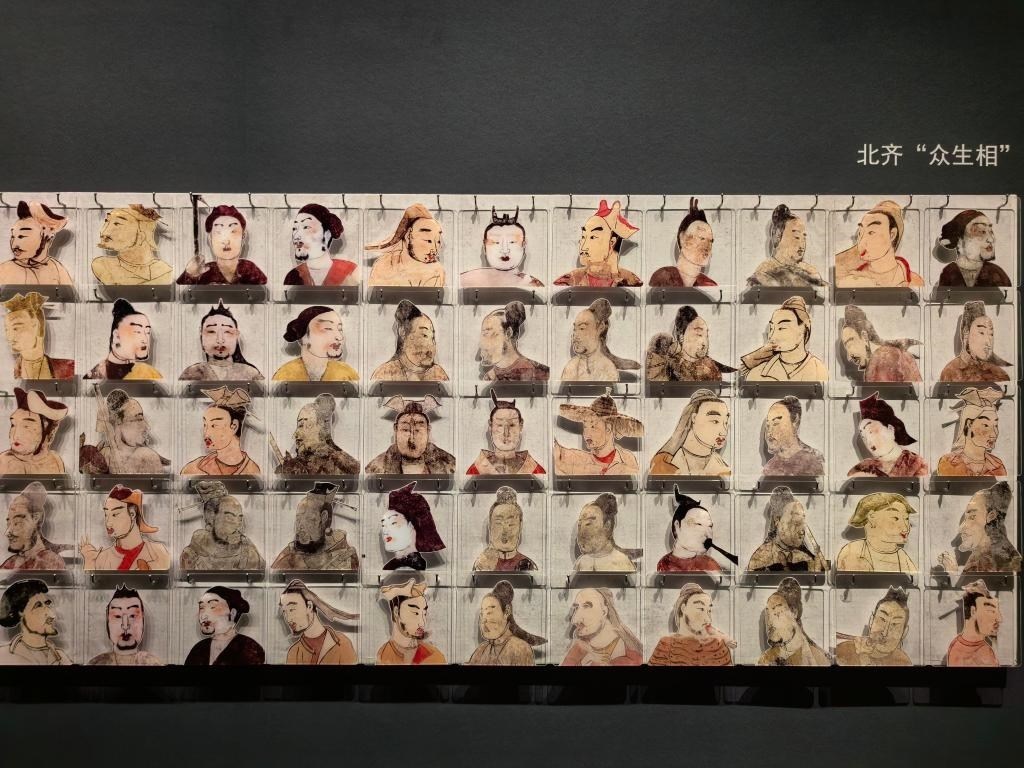 太原北齊壁畫博物館從山西北朝壁畫中提取人物元素展現(xiàn)當(dāng)時民族融合、文化交流。太原北齊壁畫博物館供圖