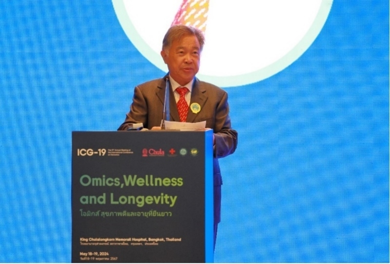 朱拉隆功大學(xué)醫(yī)學(xué)院副院長(zhǎng)沃拉蘇克·肖特勒蘇克發(fā)表主旨演講。主辦方供圖