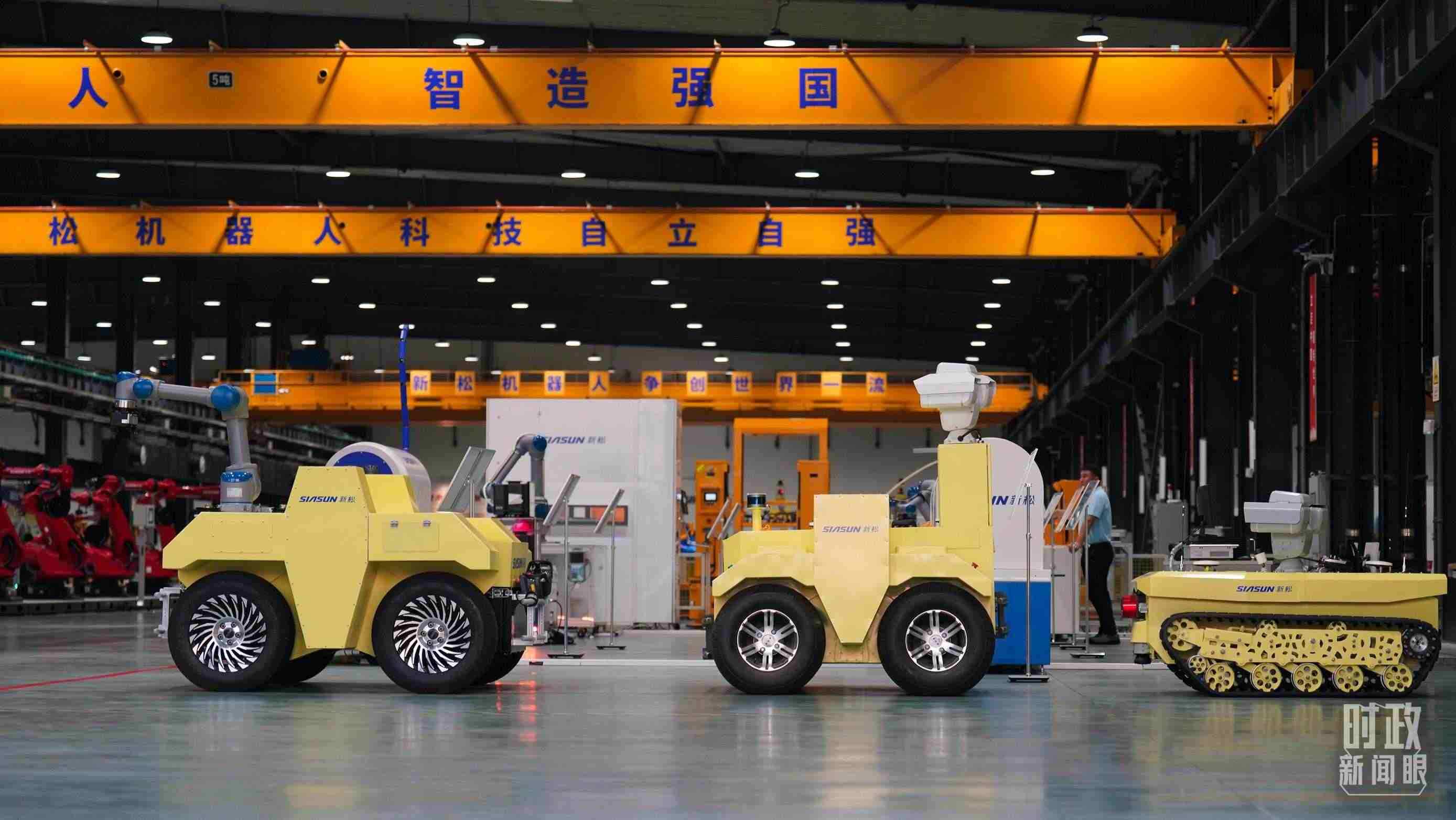 沈陽(yáng)新松機(jī)器人自動(dòng)化股份有限公司車間。2022年，習(xí)近平考察這家企業(yè)，強(qiáng)調(diào)必須走自主創(chuàng)新之路。（總臺(tái)國(guó)廣記者李晉拍攝）