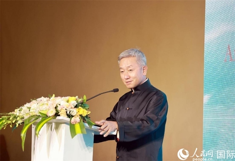 張益明大使致辭。人民網(wǎng)記者 管克江攝