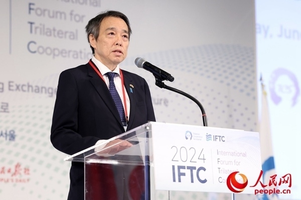 日本駐韓國(guó)大使水島光一致辭。主辦方供圖