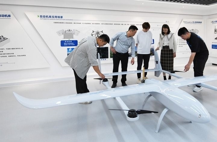 這是中科安飛（合肥）科技有限公司生產的無人機產品。（2024年5月16日攝）新華社發(fā)（郭如琦 攝）