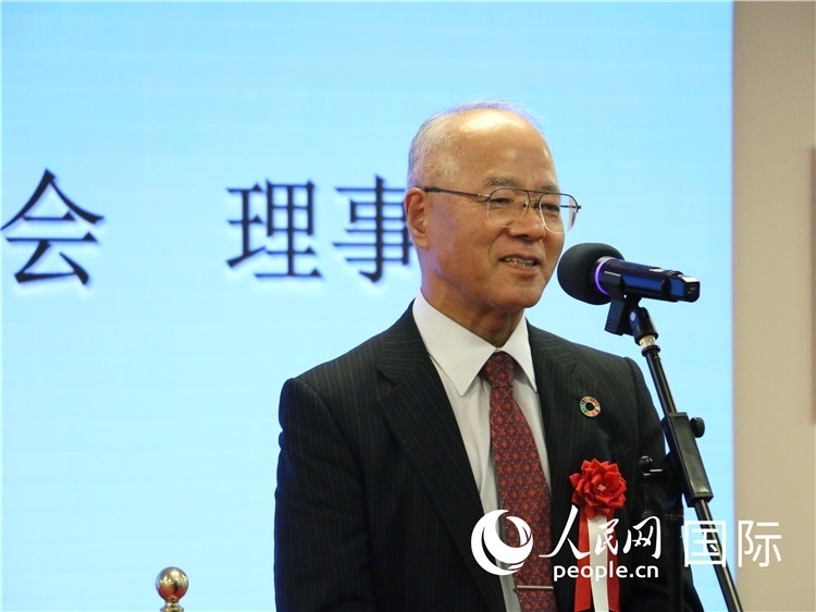 日中協(xié)會理事長瀨野清水致辭。人民網(wǎng) 許可攝