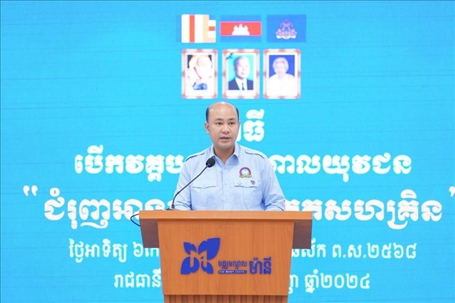 洪瑪尼在開幕式致辭?；顒又鬓k方供圖