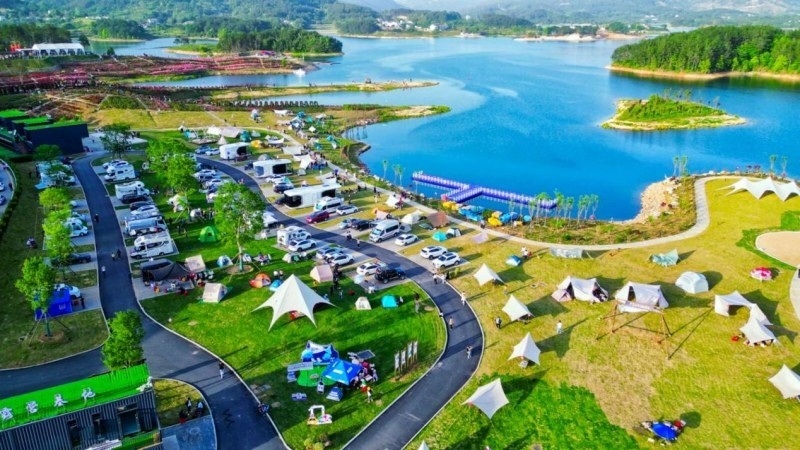 牛車(chē)河月亮灣露營(yíng)基地。受訪(fǎng)方供圖