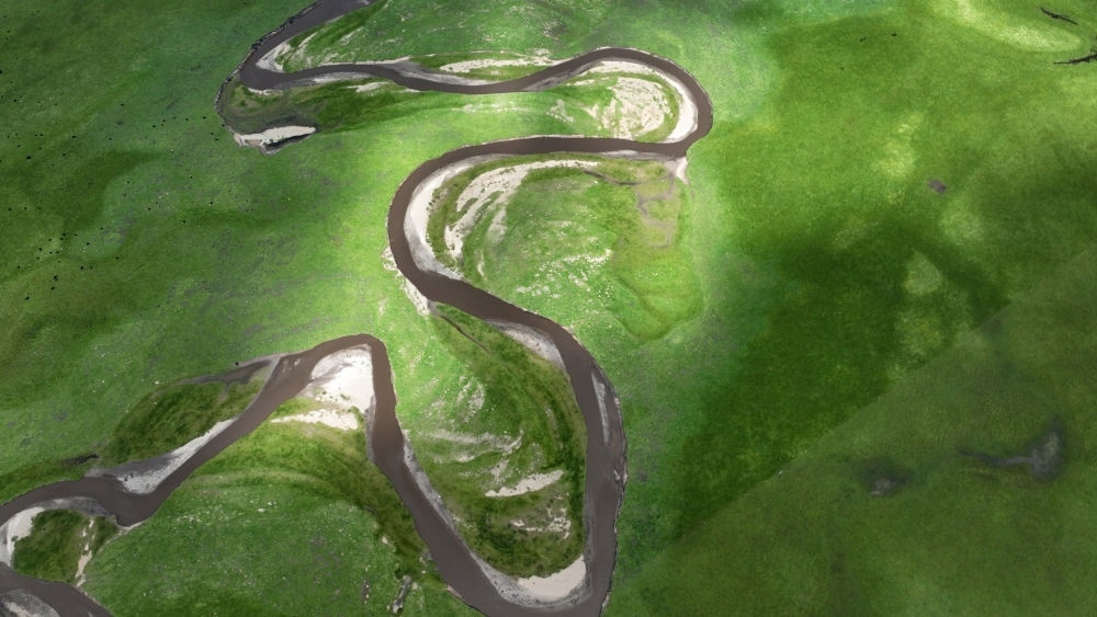 2023年7月6日在甘肅省甘南藏族自治州瑪曲縣拍攝的阿萬倉濕地景色（無人機(jī)照片）?，斍鷿竦卣嫉?62萬畝，是黃河上游重要的水源涵養(yǎng)區(qū)和生態(tài)功能區(qū)，被譽(yù)為“黃河之腎”。