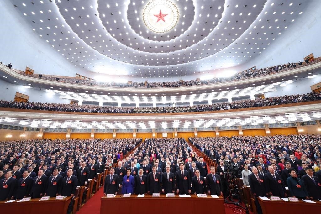 2024年3月5日，第十四屆全國(guó)人民代表大會(huì)第二次會(huì)議在北京人民大會(huì)堂開幕。新華社記者 黃敬文 攝