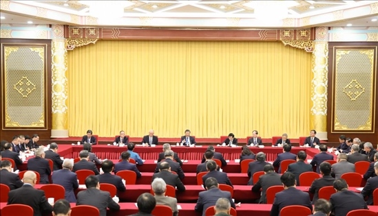 2024年3月6日，中共中央總書記、國家主席、中央軍委主席習近平看望參加全國政協(xié)十四屆二次會議的民革、科技界、環(huán)境資源界委員，并參加聯(lián)組會，聽取意見和建議。新華社記者 黃敬文 攝