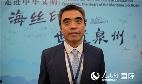 泉州市人民政府副市長姚飛接受人民網(wǎng)采訪。人民網(wǎng) 王婧攝