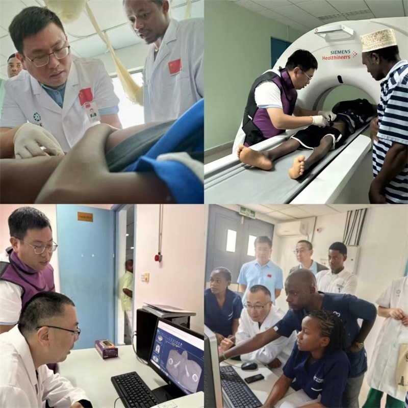 中國援桑醫(yī)療隊多科室專家與當?shù)蒯t(yī)生共同為患者檢查。中國援桑醫(yī)療隊 供圖