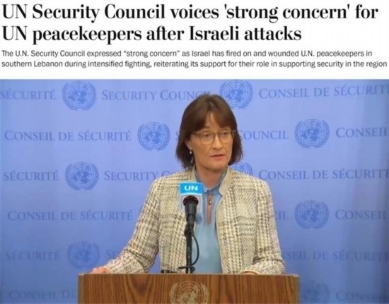 《華盛頓郵報》報道截圖（題圖為本月安理會輪值主席、瑞士常駐聯(lián)合國代表帕絲卡萊·貝里斯維爾）