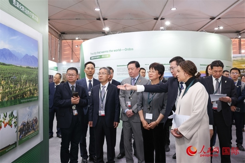 嘉賓參觀中國館。人民網(wǎng)記者任皓宇攝