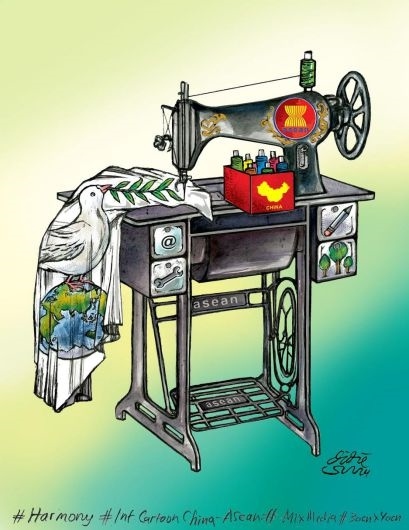 單幅卡通一等獎(jiǎng)獲獎(jiǎng)作品。（主辦方供圖）