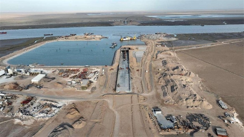 施工現(xiàn)場一景。中交天津航道局有限公司供圖