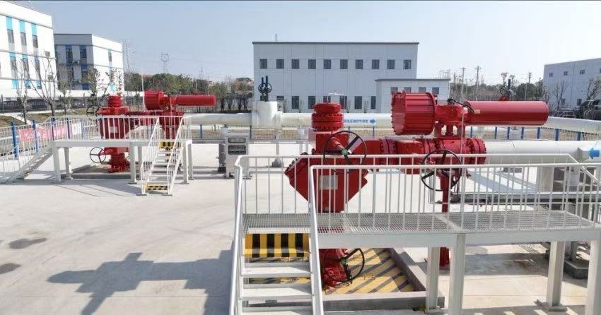 300兆瓦壓氣儲(chǔ)能示范工程鹽穴儲(chǔ)氣庫井場。受訪者供圖