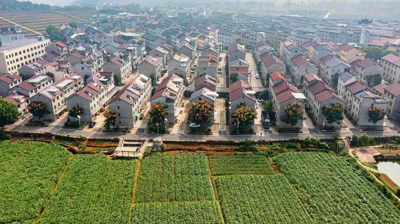 衢州市衢江區(qū)云溪鄉(xiāng)希望新村鳥(niǎo)瞰圖。衢州市衢江區(qū)委宣傳部 供圖