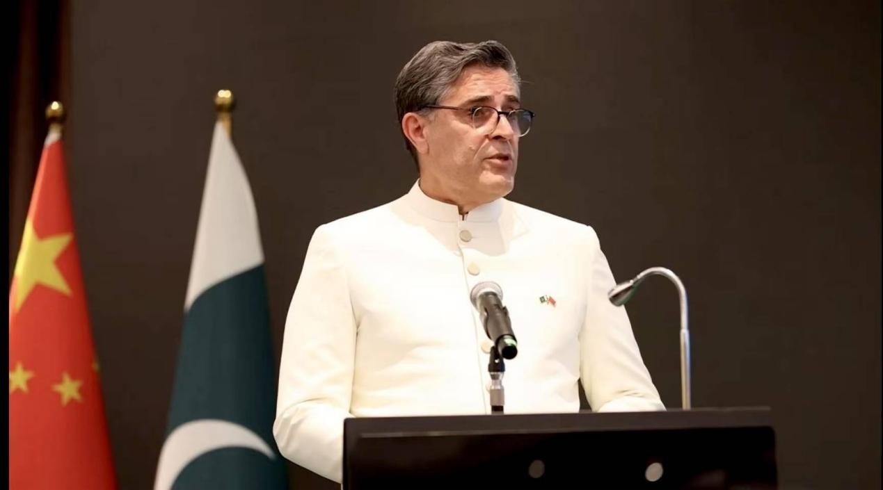 巴基斯坦駐華大使卡里爾·哈什米致辭。巴基斯坦駐華大使館供圖
