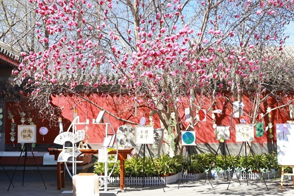 翰墨書(shū)韻展區(qū)的書(shū)法展品。府學(xué)胡同小學(xué)供圖