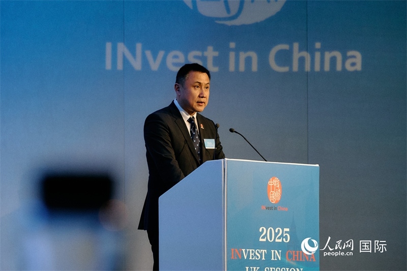 中國商務(wù)部外資司司長朱冰發(fā)表致辭。楊浩鵬攝