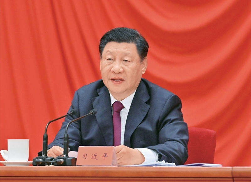 2022年5月10日，慶祝中國共產(chǎn)主義青年團成立100周年大會在北京人民大會堂隆重舉行。中共中央總書記、國家主席、中央軍委主席習近平在大會上發(fā)表重要講話。 新華社記者 岳月偉/攝