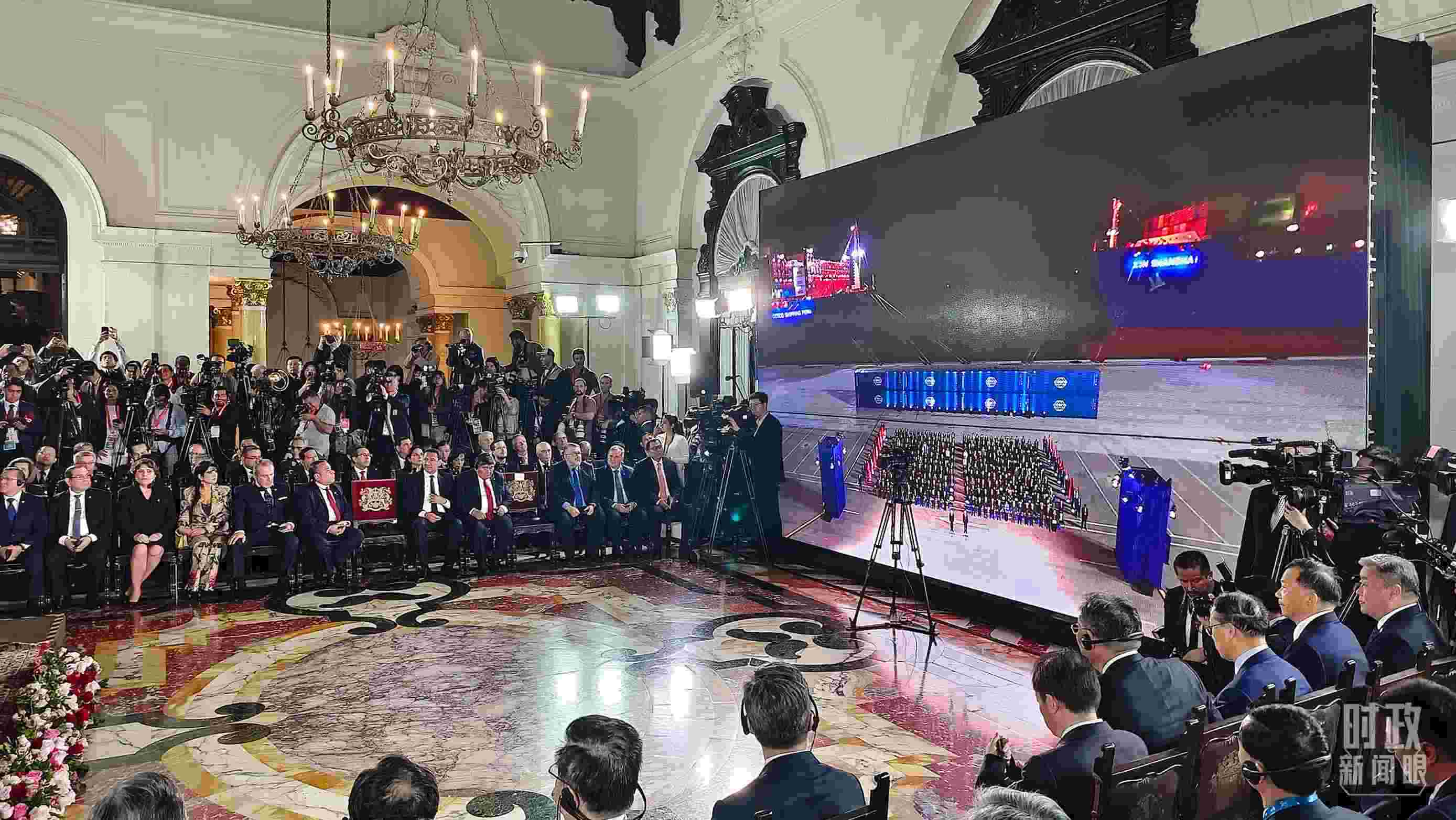 錢凱港開港儀式現(xiàn)場。（總臺央視記者韓銳拍攝）